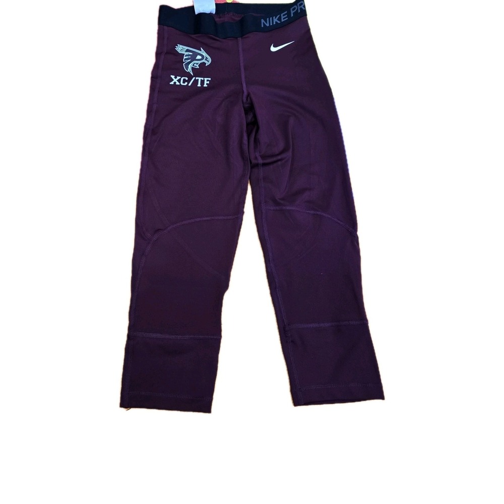 Nike Pro Women's 3/4 Training‎ Tights - XC/ TF Edition - Burgundy - Size S - NWT